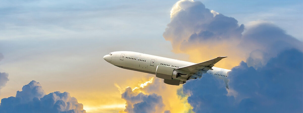 Airplane in Clouds